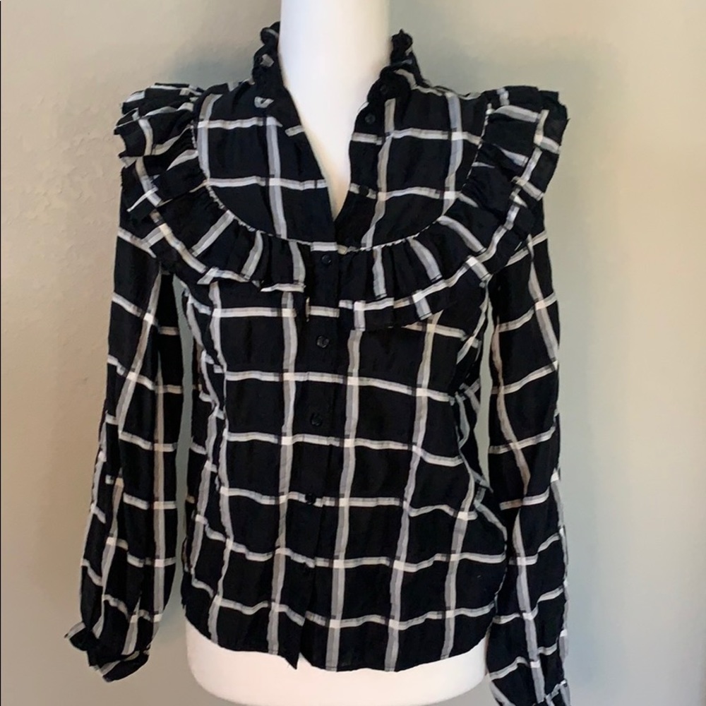 Fun Printed Black Work Blouse